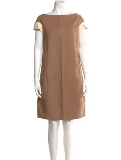 Pre-owned Marni Bateau Neckline Mini Dress In Neutral