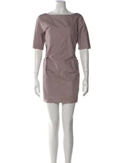 Pre-owned Marni Bateau Neckline Mini Dress In Purple