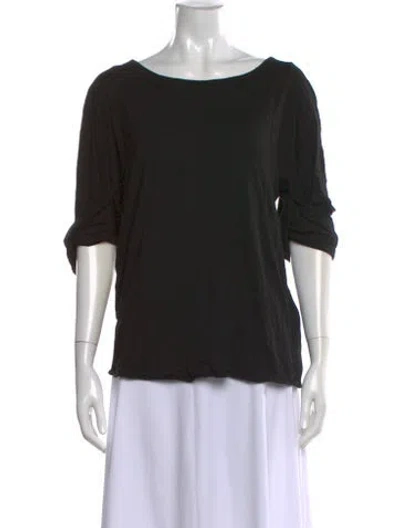 Pre-owned Marni Bateau Neckline Three-quarter Sleeve T-shirt In Black