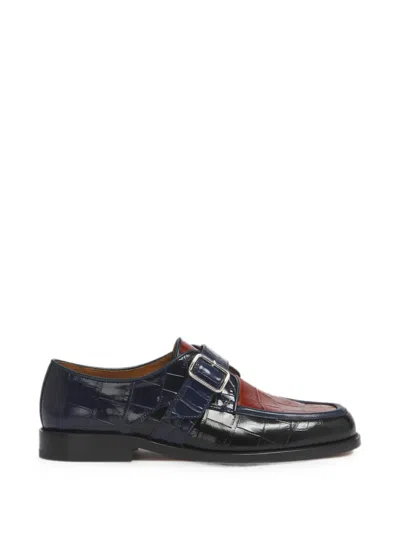 Marni Black Bambi Buckle Loafers In Multi
