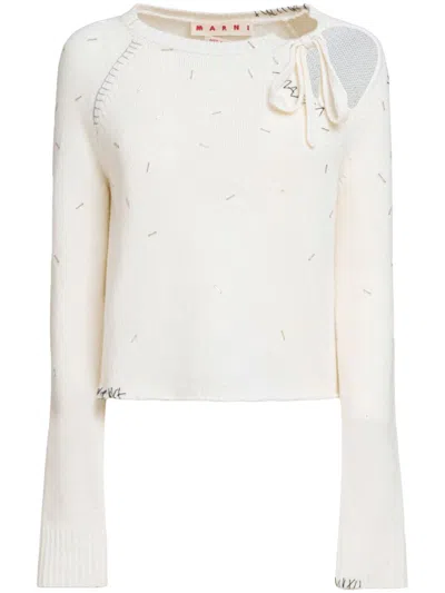 Marni Bead-embellished Sweater In 中性色