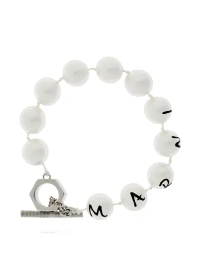 Marni Beaded Toggle Bracelet In White