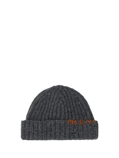 Marni Beanie Hat In Granite