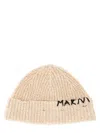 Marni Beanie Hat With  Mending Embroidery
