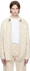 Marni Beige Boxy Denim Shirt In Stw08 Bone