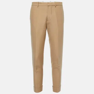 Pre-owned Marni Beige Cotton Tailored Trousers S