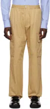 Marni Beige Drawstring Cargo Pants In 00m02 Pompeii