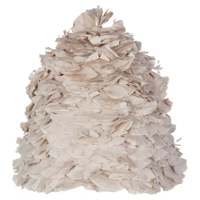 Pre-owned Marni Beige Flower Petal Hat S/s 2008 In Brown
