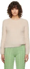 Marni Beige Fuzzy Wuzzy Sweater In 00c15 Pale Peach