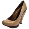 Marni Beige Leather Platform Pumps In Brown