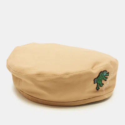 Pre-owned Marni Beige Logo Embroidered Technical Cotton Blend Covert Cap L