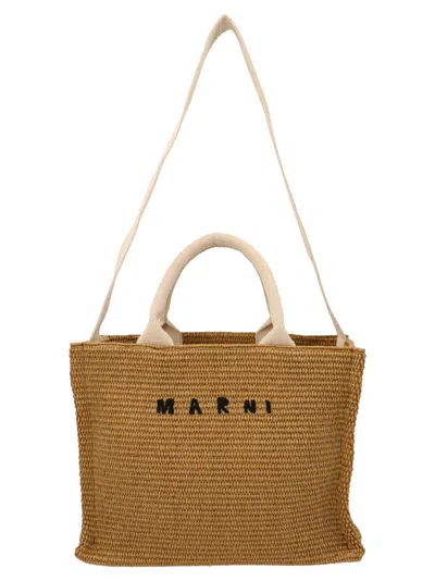 MARNI WOMEN BEIGE MINI TOTE SHOPPING BAG, ONESIZE LUXURY TOTES FOR WOMEN DARVEYS