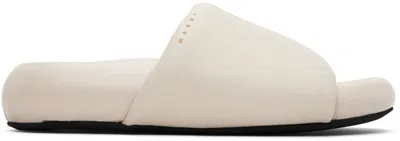 Marni Beige Pouf Sandals In 00w23 Seashell