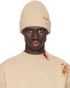 Marni Beige Shetland Wool Beanie In 00w32 Moccasin