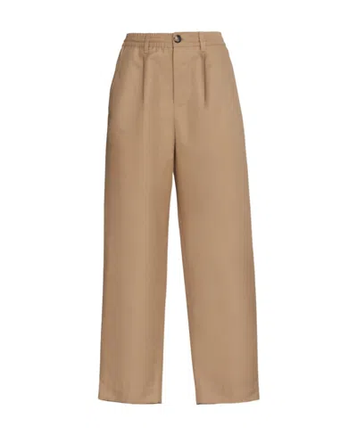 Marni Beige Trousers In Technical Cotton-linen