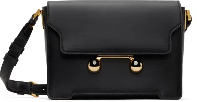 Marni Womens Black Trunkeroo Branded-hardware Leather Shoulder Bag In Red