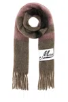 Marni Multicolor Mohair Blend Scarf In Prune Violet