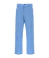 Marni Logo Embroidered Pants With Pockets And Loops In Blue