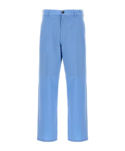MARNI MARNI LOGO EMBROIDERED TAILORED TROUSERS