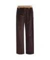 Marni Velvet Trousers With Pockets And Loops In Brown