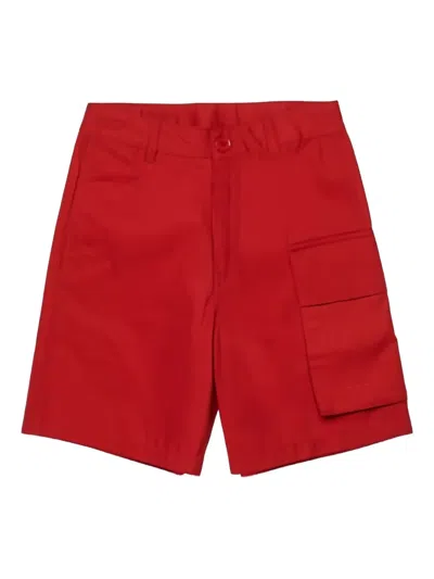 Marni Kids' Belt-loop Pocket Shorts In Red