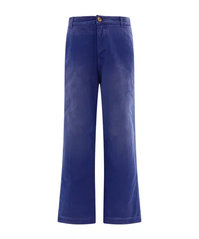 Marni Belt Ring Casual Pants In Blue