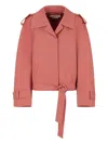 Marni Womens 00c36 Relaxed-fit Wool Trench Jacket In Pink