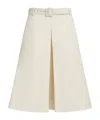 Marni Belted Midi Skirt In White