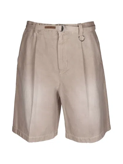 Marni Belted Shorts In Neutral