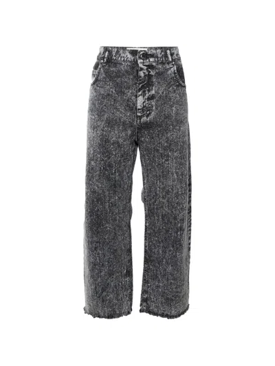 Pre-owned Marni Belt-loop Straight-leg Jeans In Grey