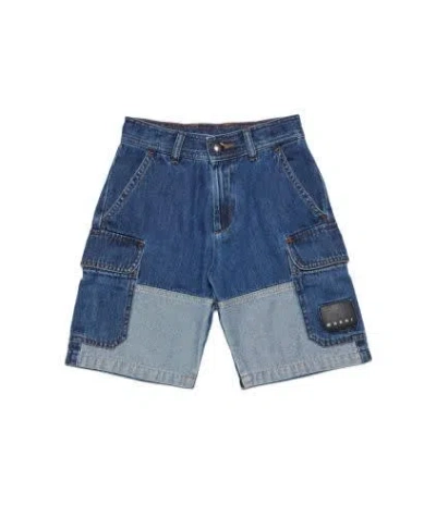 Marni Kids' Bermuda Con Logo In Blue