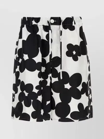 MARNI BERMUDA SHORTS IN PRINTED SILK