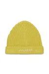 Marni Wool-blend Knit Beanie In Yellow