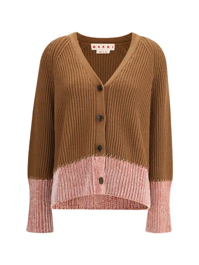 MARNI BI COLOR CARDIGAN IN VISCOSE