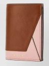 MARNI BI-COLOR STITCHED LEATHER DUO WALLET