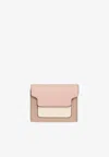 Marni Bi-fold Color-block Leather Wallet In Pink