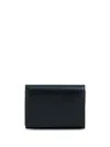 Marni Bi-fold Embossed Logo Leather Wallet In Black