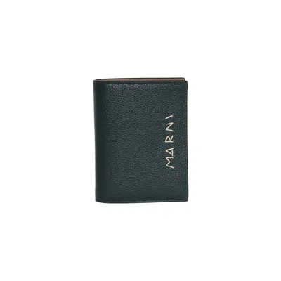 Pre-owned Marni Bifold 'dark Petrol' | Black | Men's Size Onesize