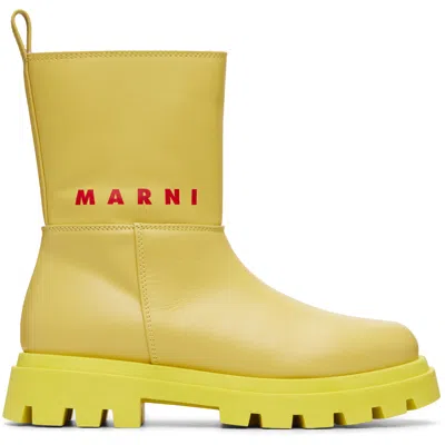 Marni Big Kids Yellow Low Boots