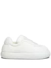 Marni Leather Low-top Sneakers With Flat Rubber Sole In White