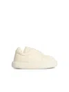 Marni Chunky Soft Leather Low Top Sneakers In White