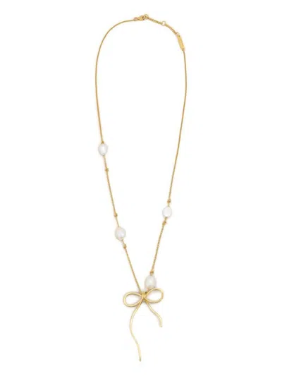 MARNI MARNI NECKLACE WITH PEARLS AND BOW