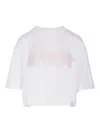 Marni Cropped Organic Cotton T-shirt In White