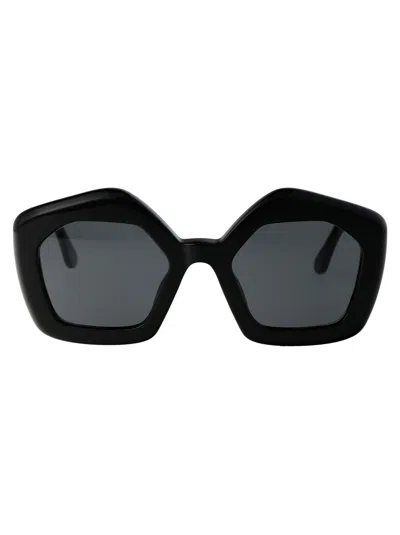 Marni Black Acetate Sunglasses In Multi