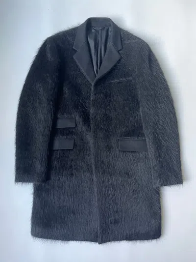 Pre-owned Marni Black Alpaca Wool Overcoat
