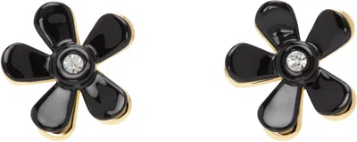 MARNI BLACK & GOLD FLOWER POP EARRINGS