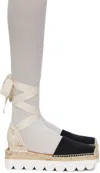 Marni Black & Off-white Slingback Espadrilles In 00n99 Black