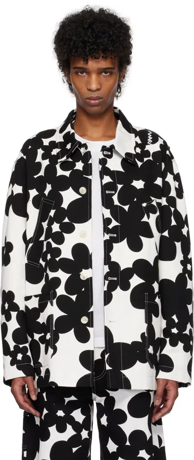 MARNI BLACK & WHITE DILLIES PRINT JACKET