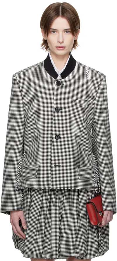 MARNI BLACK & WHITE GINGHAM JACKET