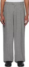 Marni Black & White Gingham Trousers In Chn99 Black